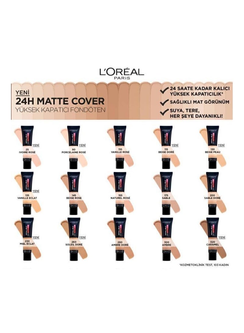 LOROYAL L'Oréal Infallible Matte Cover Foundation, 24-Hour Matte Finish, No. 25 - Image 4
